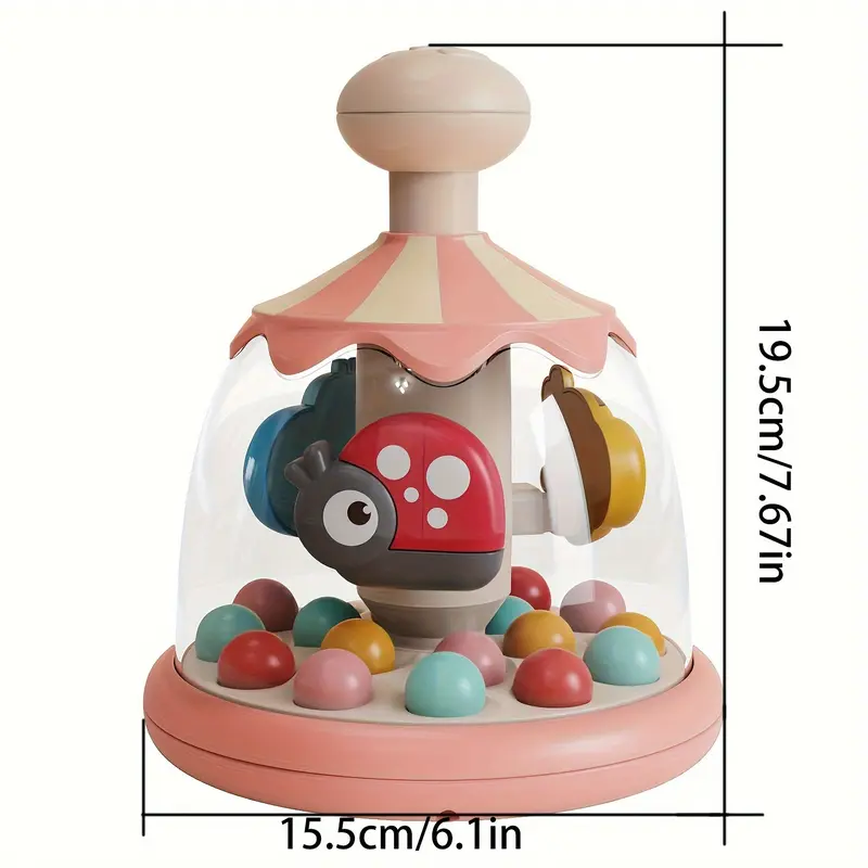 Rotating Activity Dome Toy for Babies - Colorful Spinning Faces, Pop-Up Balls, Cause and Effect Learning - Plastic, 6-Months+ Age Group, Ideal for Christmas, Halloween, Black Friday - Random Colors 8