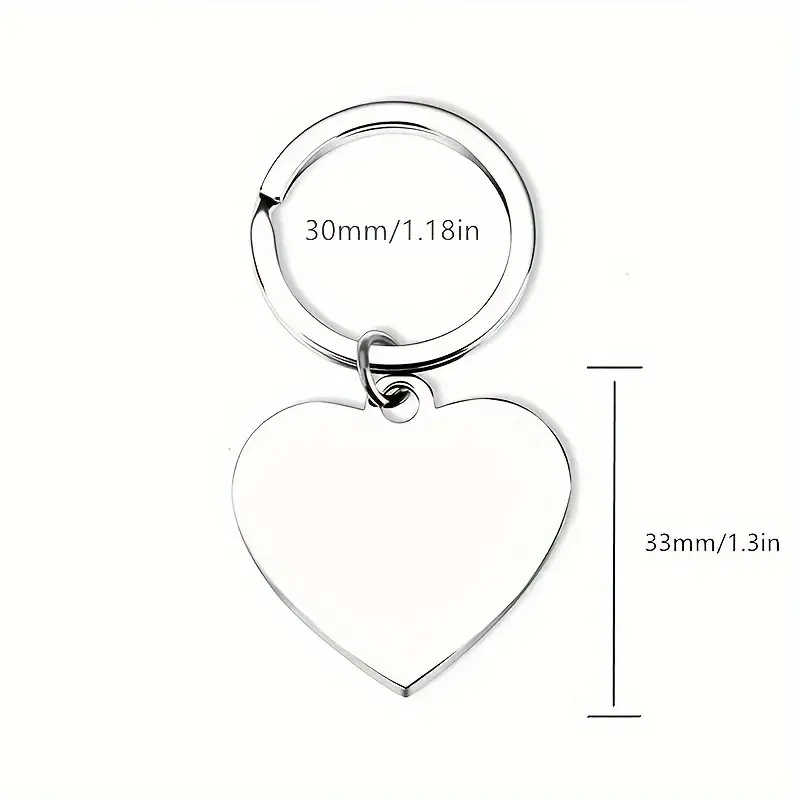 Stitch-Inspired Stainless Steel Heart Keychain - Elegant Fashion Accessory For Men 4