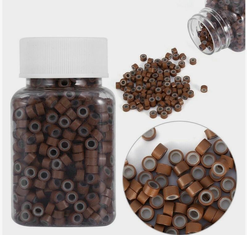 Product Introduction of Micro rings thousand pieces, silicone lined, micro rings micro rings, beads for hair extensions, 4.5 MM 1