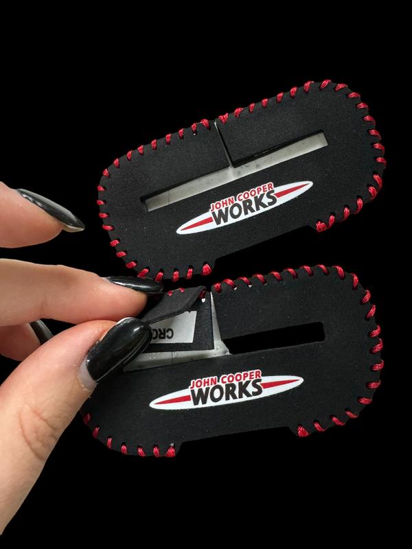KillAllChrome Mini R56 F56 JCW Seat Belt Buckle Cover Pad - Accessories Pair John Cooper Works RED 1