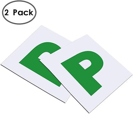 Onarway Fully Magnetic P Plates for New Drivers, 2 Pack Whole-Magnetic Plate - Non Scratch Vehicle Paint 3