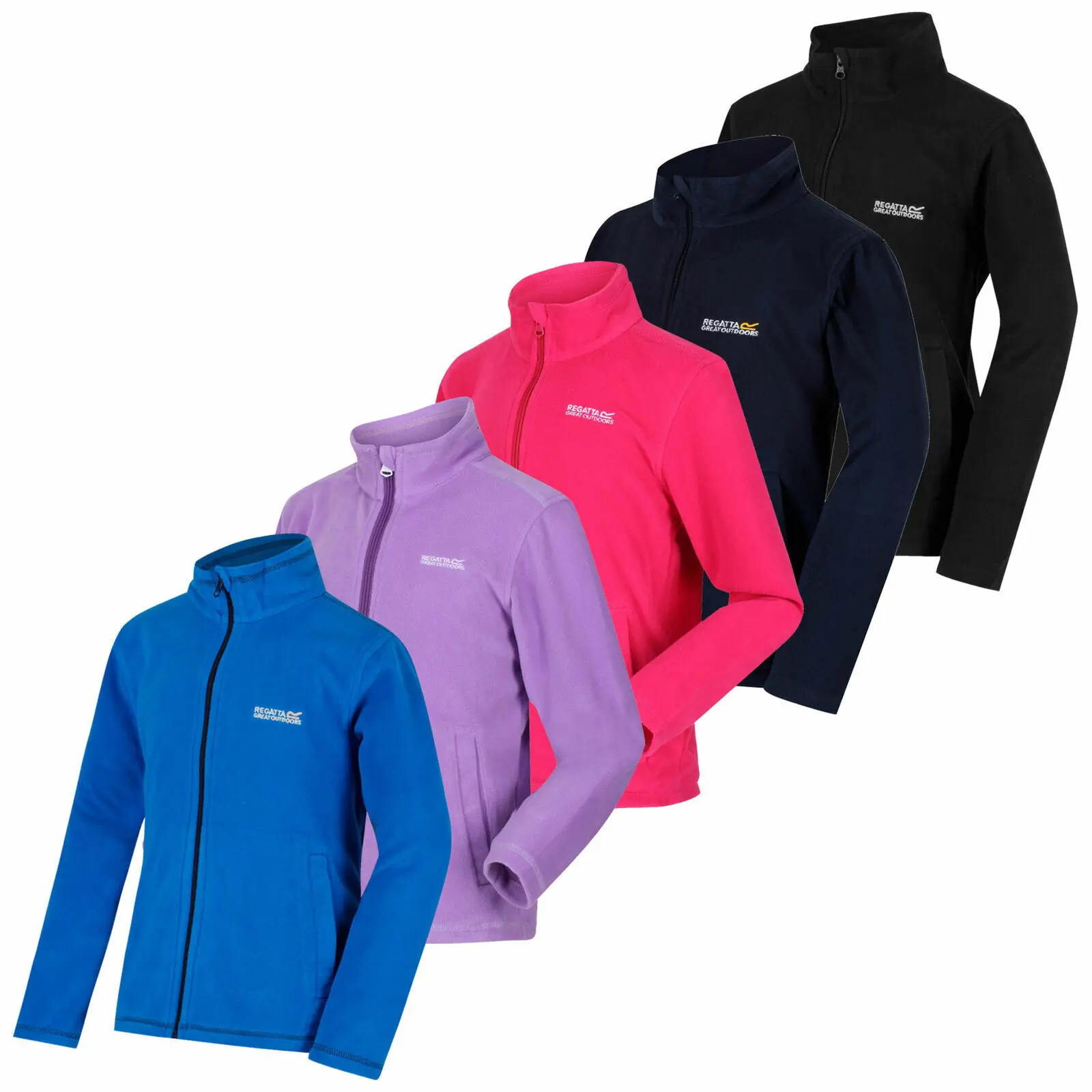 Regatta King Kid's Fleece Full Zip Up School Boys Girls Jumper Sizes 100% Polyester, Anti Pill, 170 Series Symmetry Fleece 3-14 Years