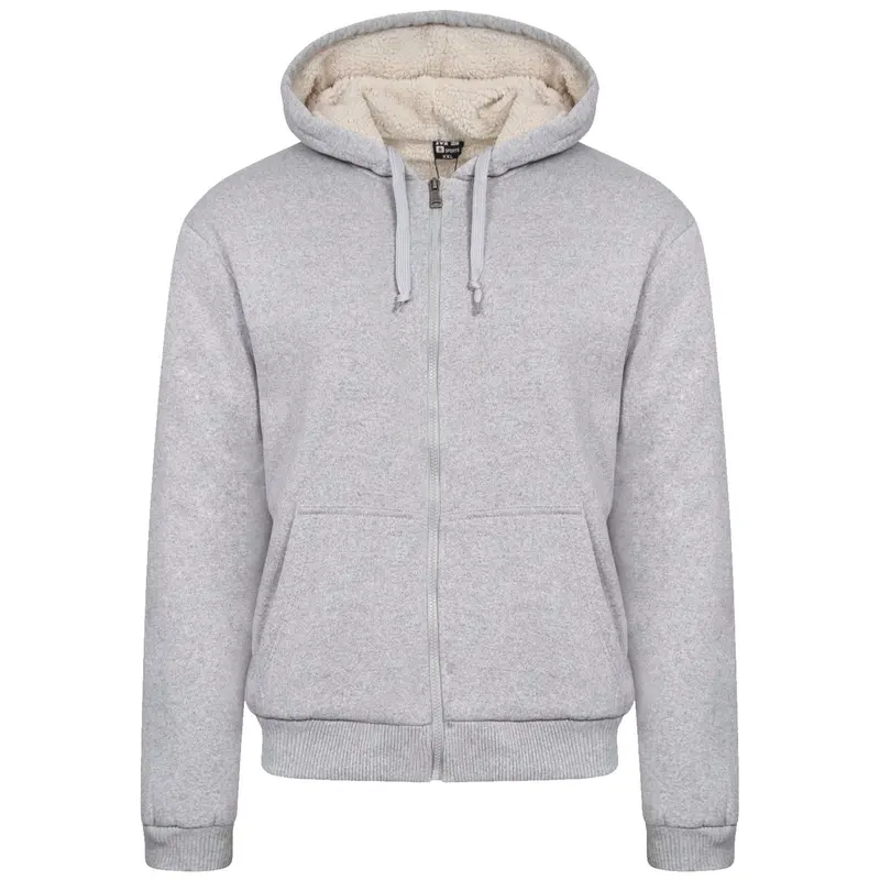 Mens Brave Soul Fur Lined Zip Up Hoodie Sherpa Borg Sweatshirt Winter Jacket New Menswear Pocket 4
