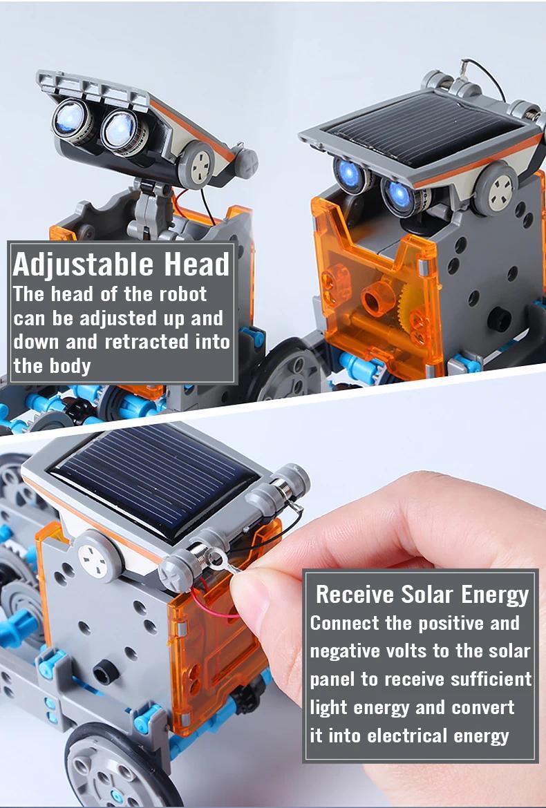 Product Introduction of 12 in 1 Science Experiment Solar Robot Toy DIY Building Powered Learning Tool Education Robots Technological Gadgets Kit for Kid 18