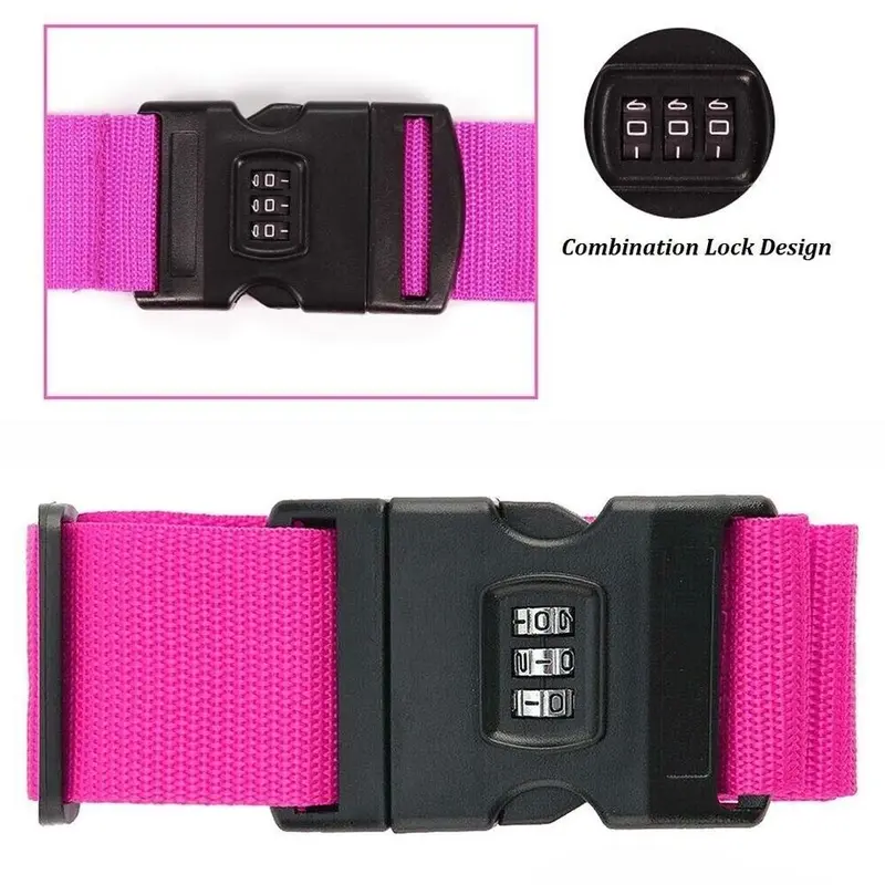 Adjustable Strong Extra Safety Travel Suitcase Luggage Baggage Straps Tie Belt 2