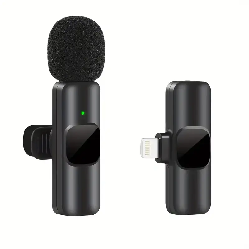 K9 Charging Model Portable Mini Wireless Tie Microphone Lavalier Mic For Apple iPhone ios Android 3.5mm Mobile Cell Phone Interview Recording tiktok  microphone 7