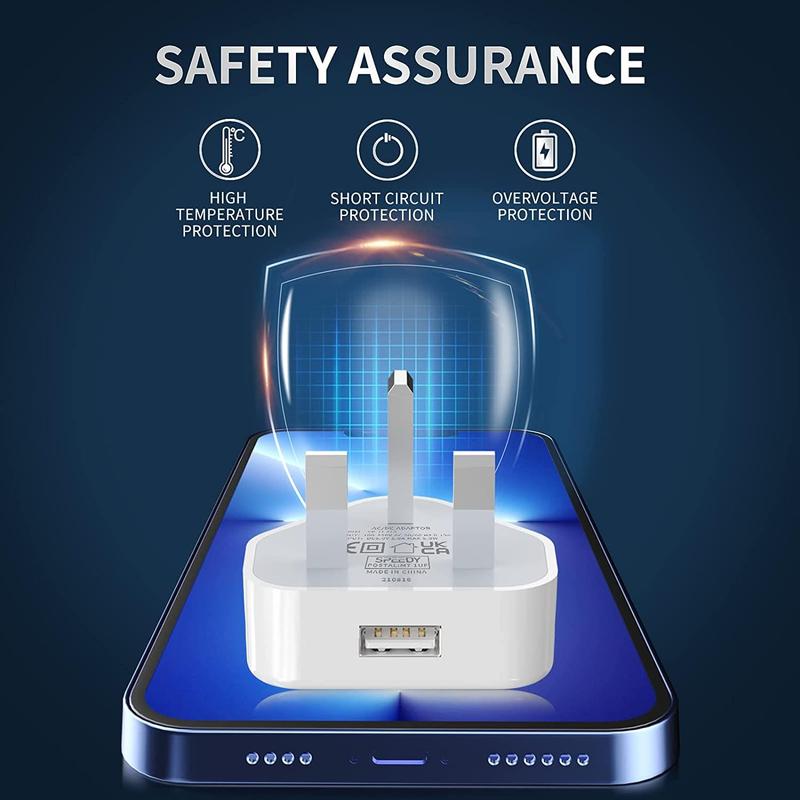 USB Charging 1 Amp, 1 Port, Mains Charger Adaptor 5W, Electronic Smartphone Mobile Device 2