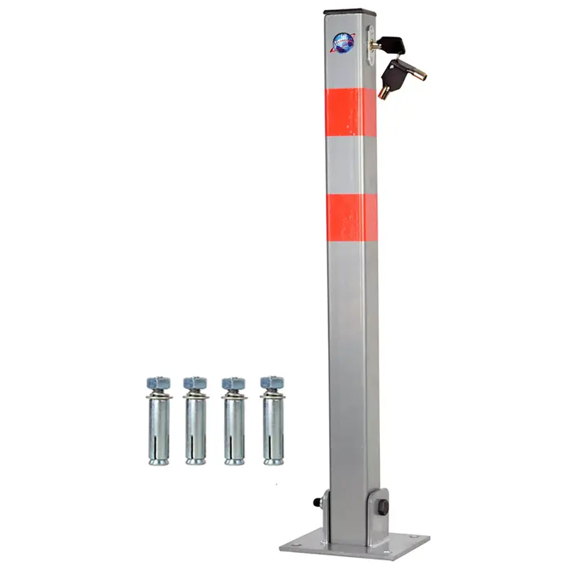 LOCKABLE PARKING BARRIER FOLDING CAR PARK BOLLARD SECURITY DRIVEWAY POST 3 KEYS 0
