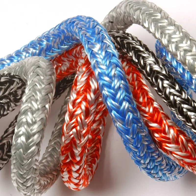 25m of 8mm Melange Braid on Braid Rope with Soft Eye Splice 1