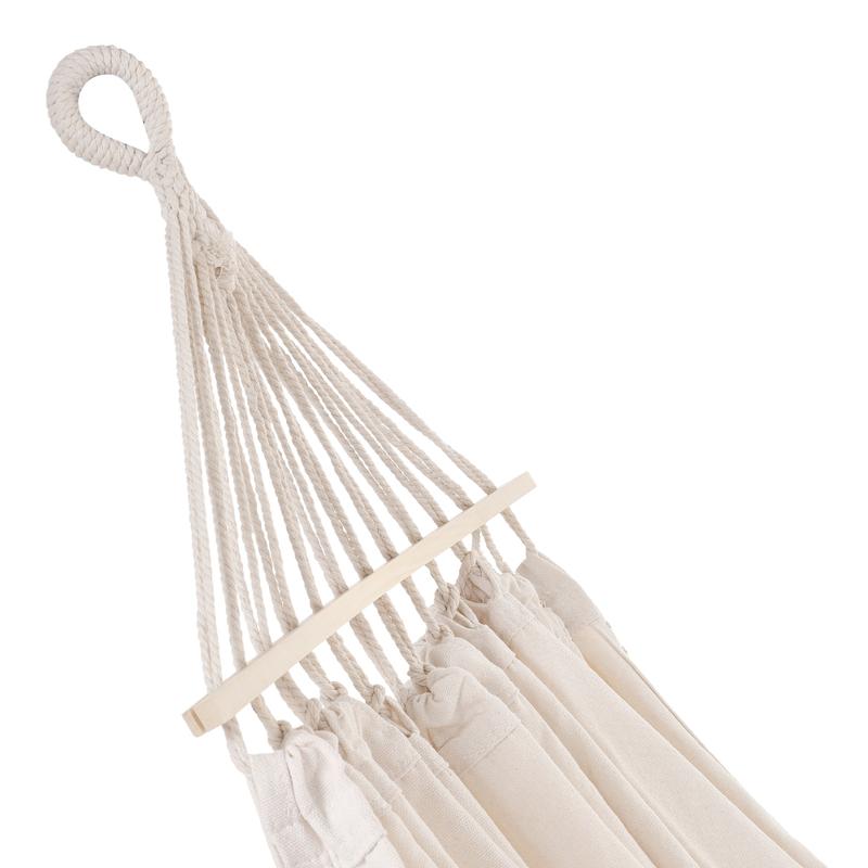 Lifeideas Camping Hanging Canvas Hammock with Balance Spread Bar 5