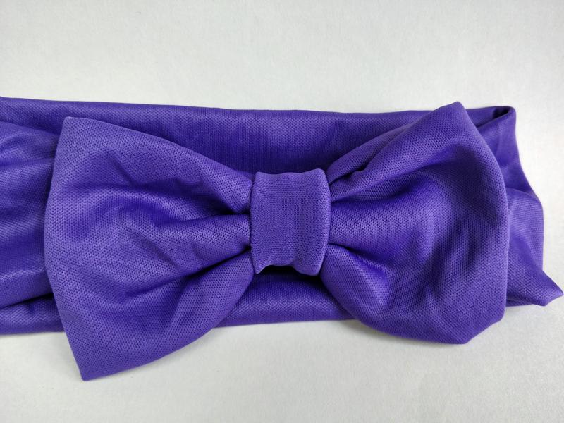 Soft and stretchy headbands hairbands headdress with large bow for baby girls and toddlers. Plain colour. 5