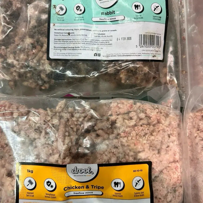 Drool Freeflow Raw Mince for Dogs - 80/10/10 1
