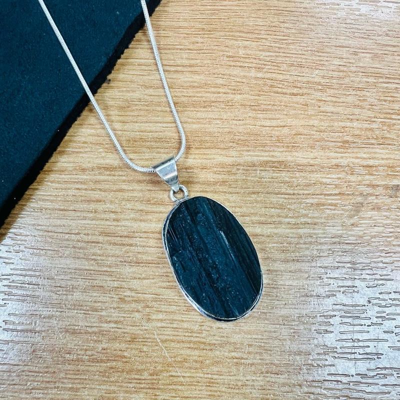 Raw black tourmaline necklace ,raw crystal healing Jewellery, Gift for Him, Gift For Men, Gift For Her 5