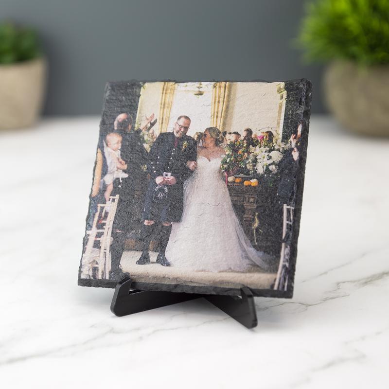 Personalised Photo Slate Printed Plaque With Custom Image & Stand 5