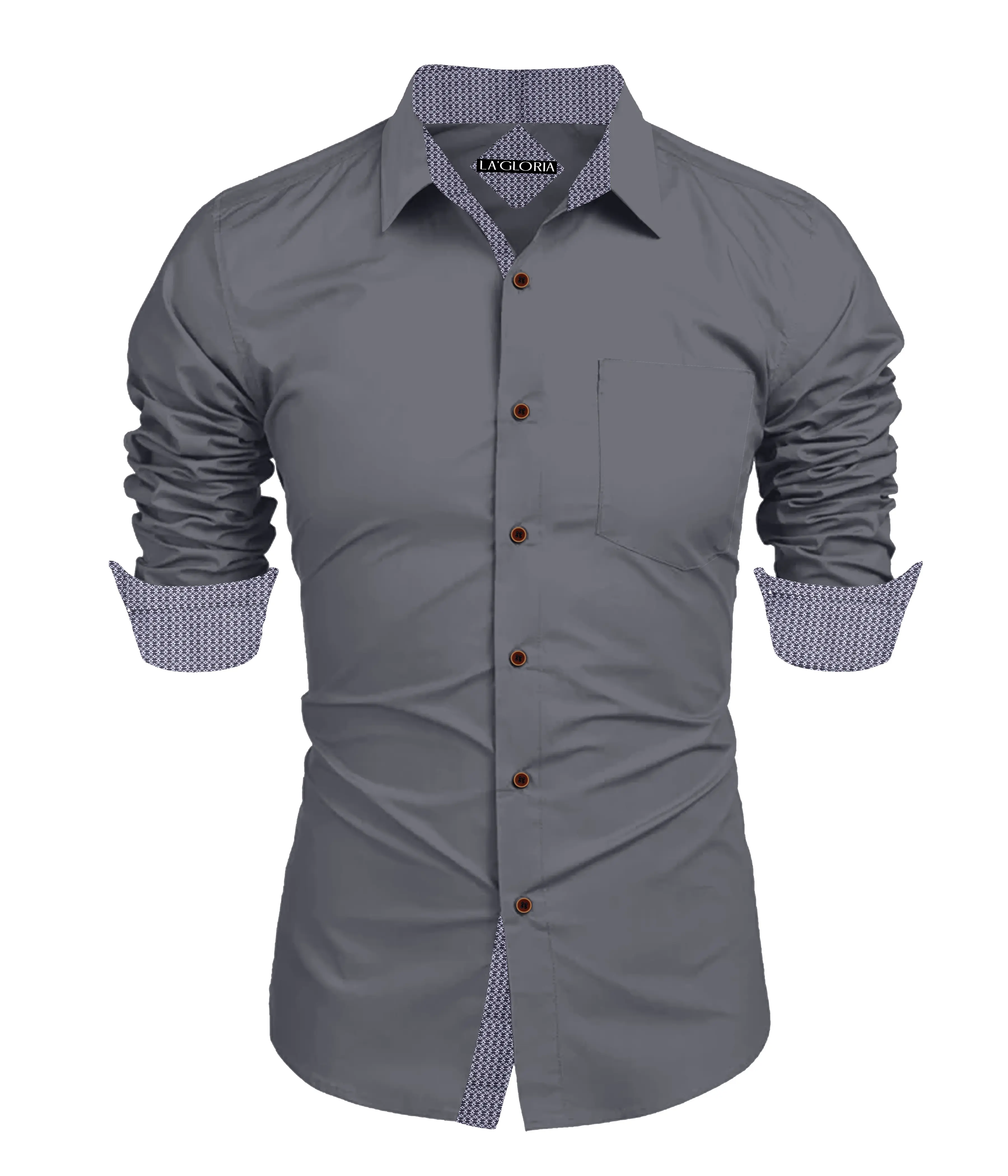 Meradh Casual Slim Fit Smart Business Long Sleeve Shirt for Men, Multicoloured Collared Formal Menswear Top Handmade Slimming Stylish Beige
