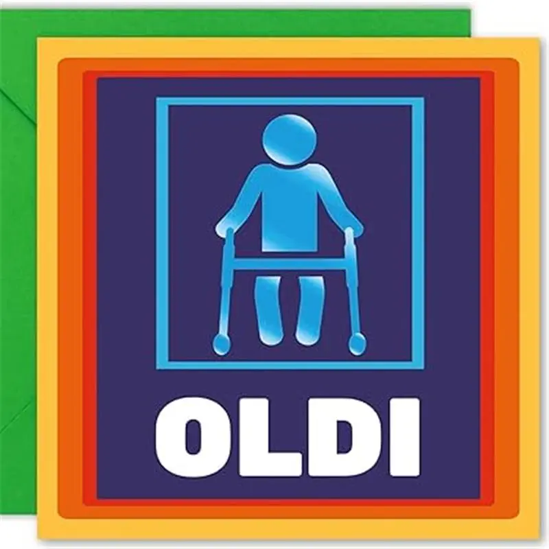 Male Funny Birthday Cards for Men - Oldi - Dad Birthday Card, Funny Birthday Card for Men, Male Birthday Card for Men, Birthday Card Dad, Funny Mens Happy Birthday Card 0