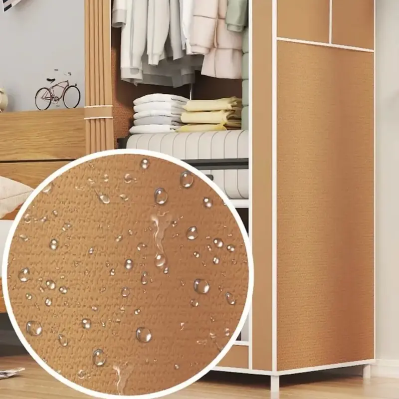 Simple Wardrobe Bedroom Household Assembly Cloth Wardrobe Organize Storage Cabinets Economic TypeHousehold Assembly Wardrobe 5