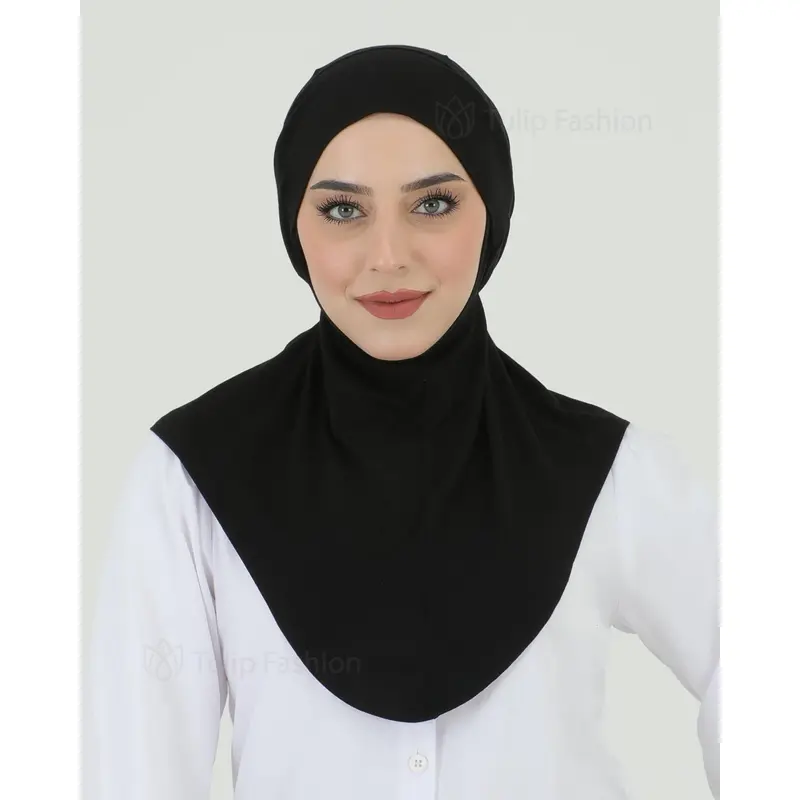 Hijab - Instant Jersey with band - Black 2