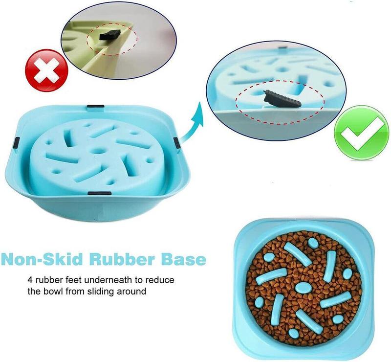 Product Introduction of Dog Bowl Slow Feeder Pet Bowl Anti Bloating Anti Slip Feet Interactive Feed Dish 15