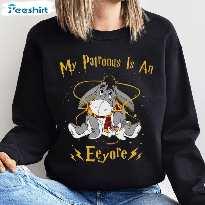 My Patronus Is An Eeyore Sweatshirt, Eeyore Harry Potter Sweater, Harry Potter Fan Gift, Comfort Cotton, Size Up To 3XL