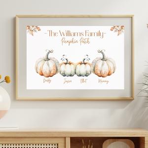 Pumpkin Patch Family A4 Print - Pay What You Can Afford Halloween Decor, Autumn Poster