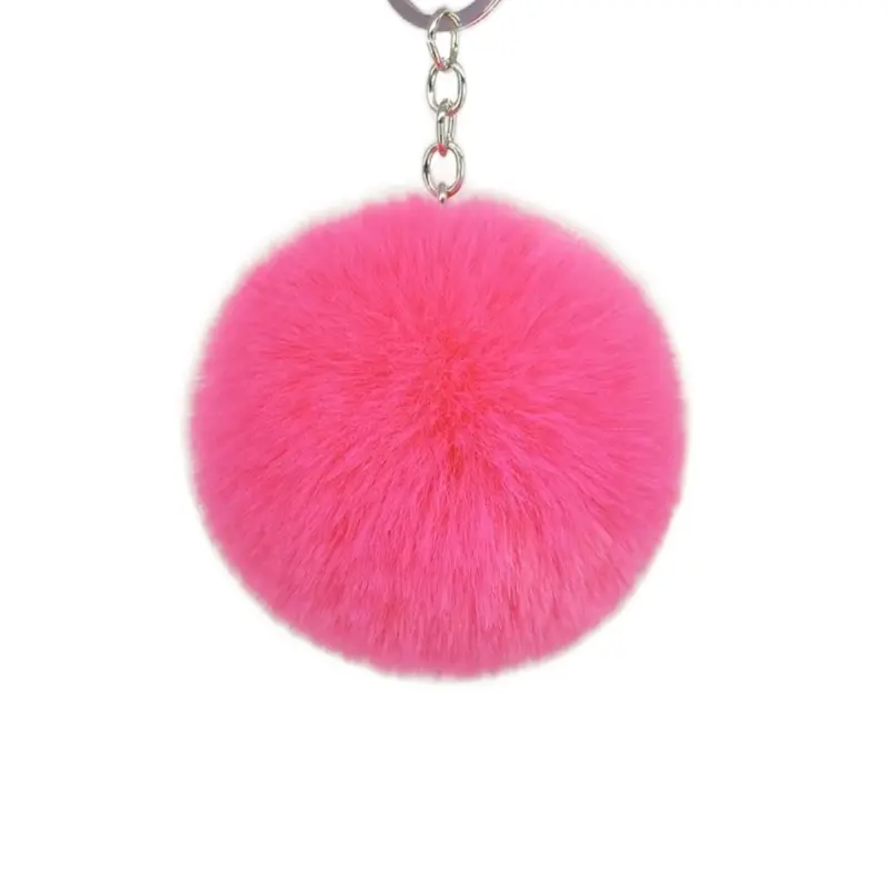 Furry Pom Pom Keychain Accessory - Stylish and Fun Keychain for Your Keys or Bag 7