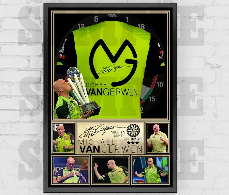 Michael van Gerwyn, Mvg Darts Legend Shirt Back Print / Poster / Framed Memorabilia / Collectible / Signed