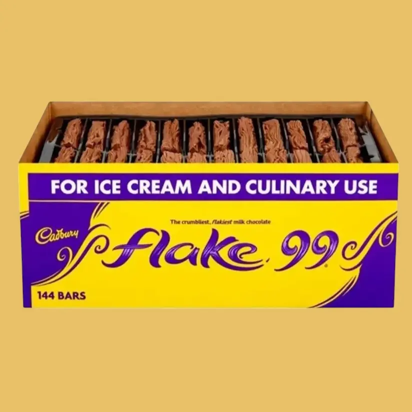 Cadbury Milk Flakes 144 bars - Pack of 144 Bars - Smooth & Creamy Snack Bonbon Dessert