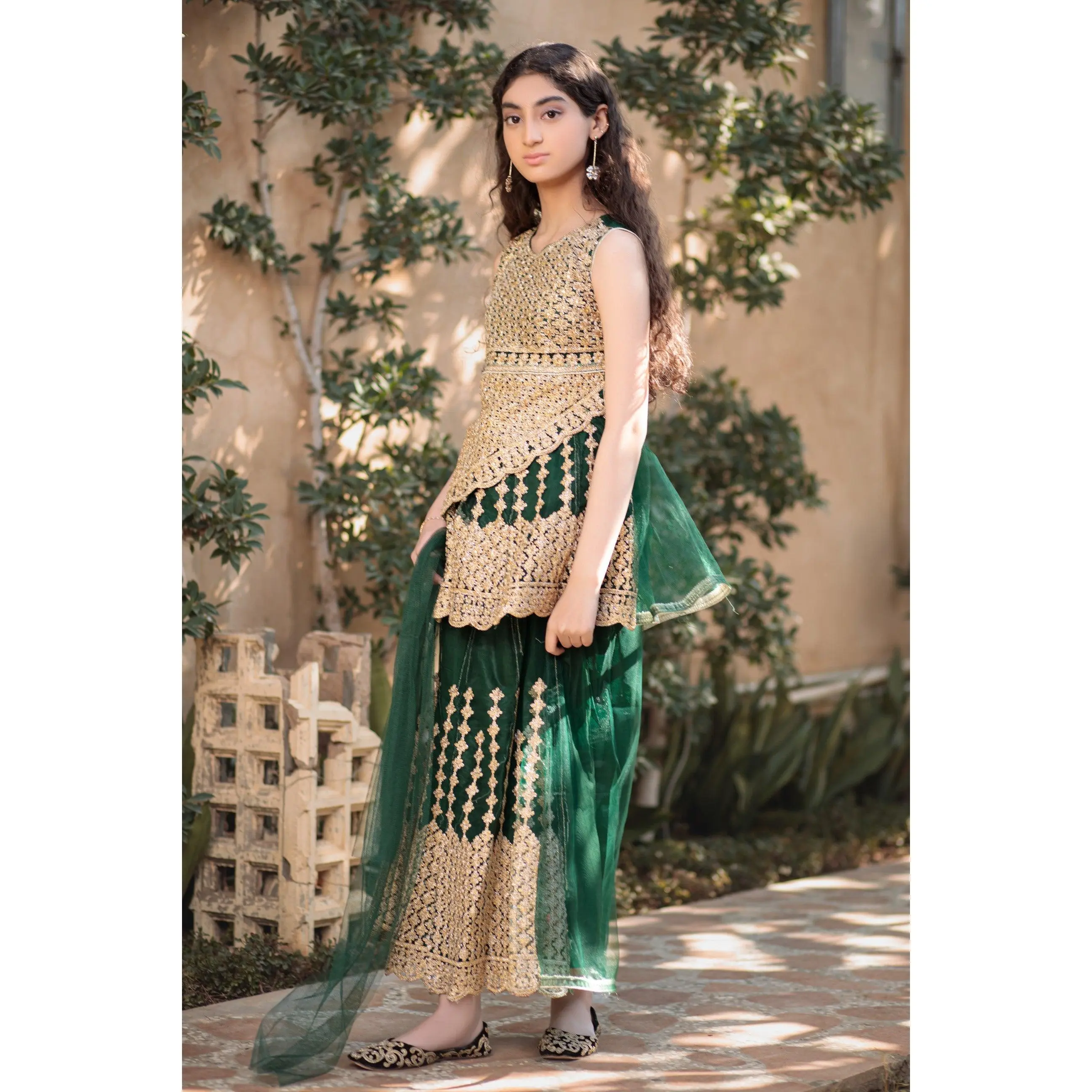 Racing Green Lehnga