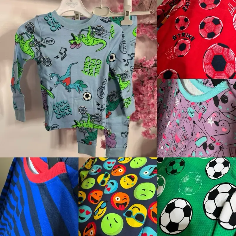 [OSCK] Mix Pattern Kids Pjs Age 2-14 Years