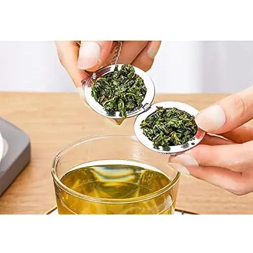 2 Pack Tea Strainer Infuser Ball - Stainless Steel Mesh Spoon for Leaves Herb Filter Fruit Squeeze (2 Tea Balls) 4