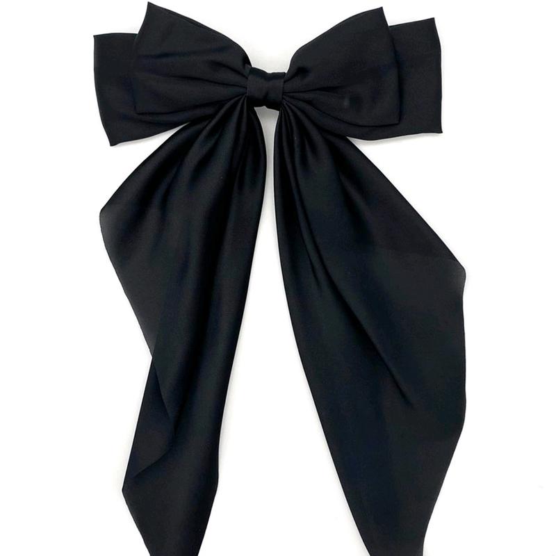 oversized satin hair bow clip 8