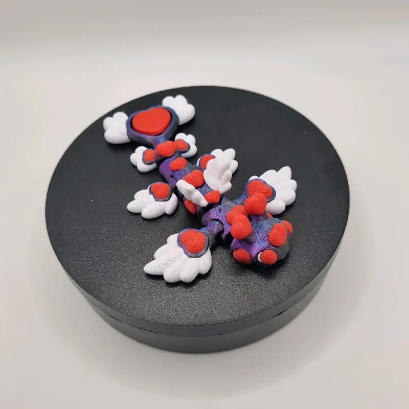 Heart Dragon 3D Printed Fidget Toy - Medium Sized - Decor, Ornaments 7