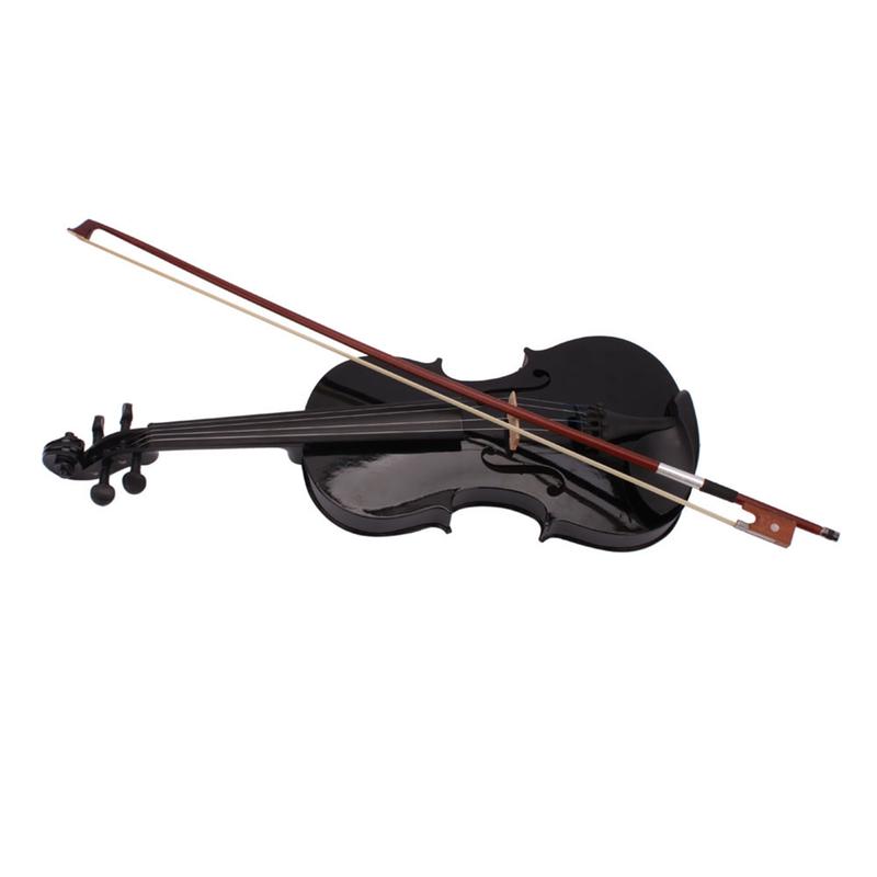 Product Introduction of New 4/4 Acoustic Violin Case Bow Rosin Black 25