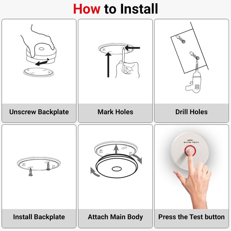 Standalone Smoke Alarm with 10 Years Tamper-proof Battery 8