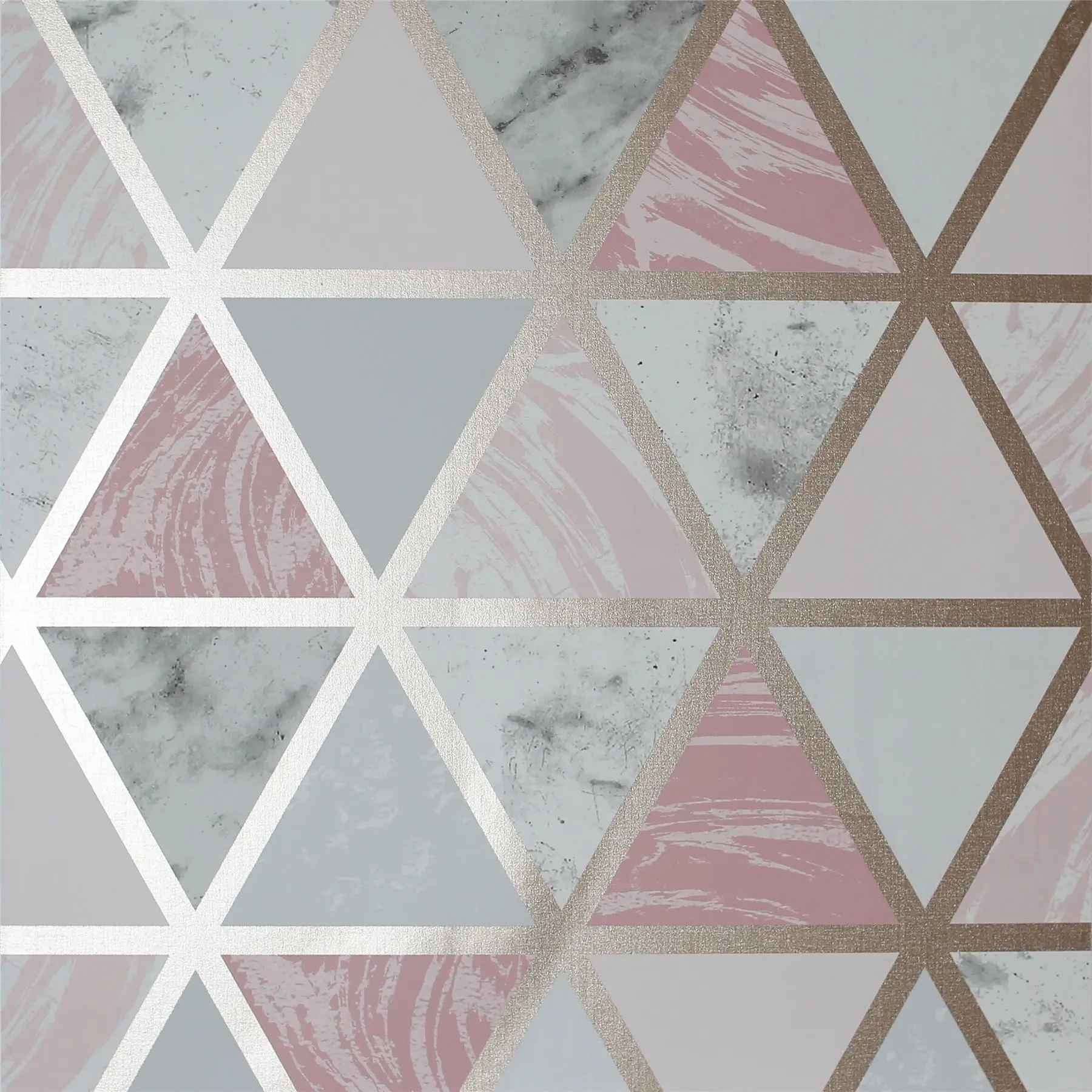 Arthouse Marble Geo Pink Multi sw12 Pink