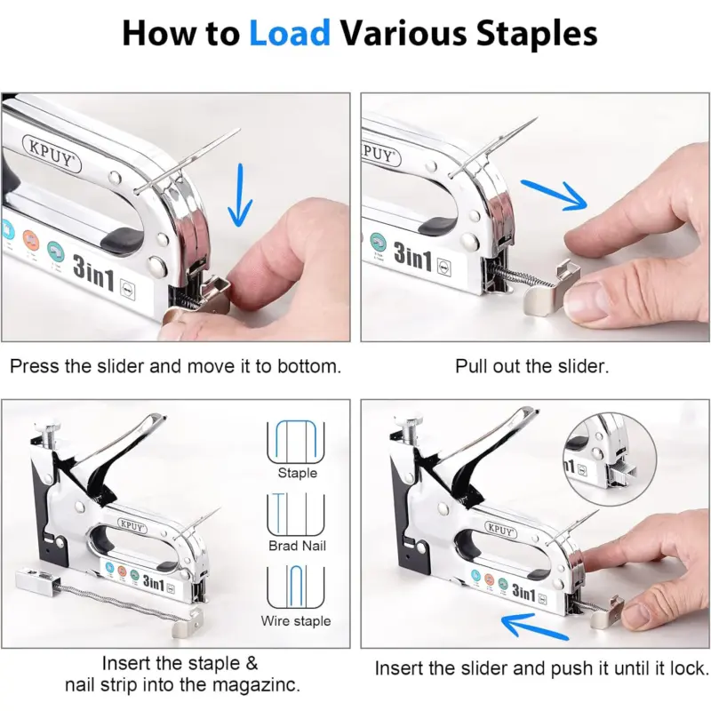 KPUY Upholstery Staple Gun DIY Nail Tacker Stapler Wood Brad Nailer 600x Staples 2