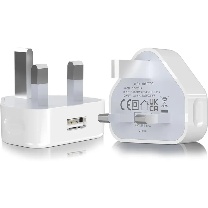 USB Charging 1 Amp, 1 Port, Mains Charger Adaptor 5W, Electronic Smartphone Mobile Device 0