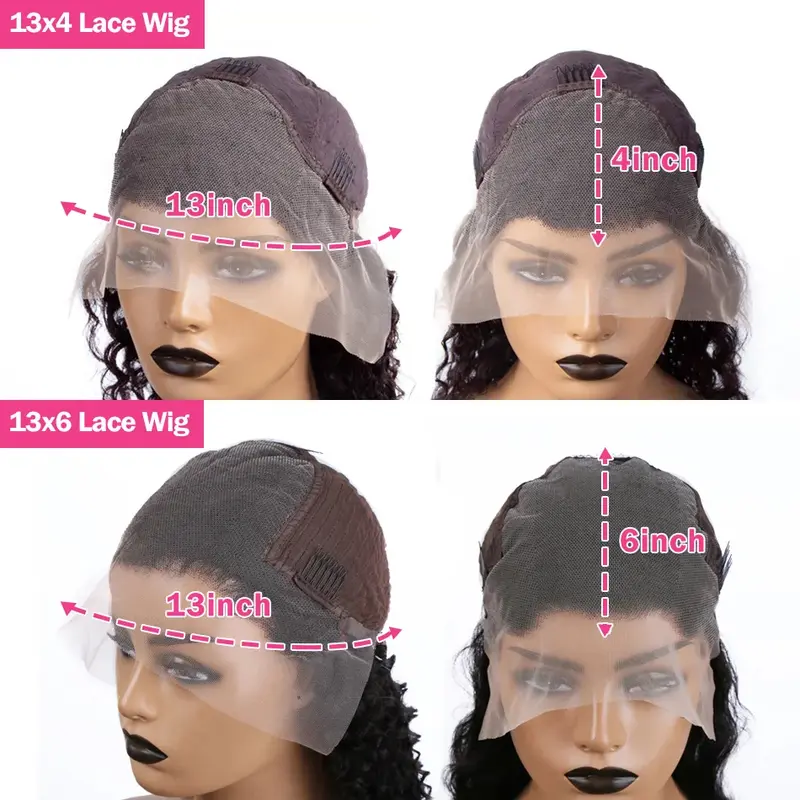 Body Wave Lace Front Wigs Human Hair Pre Plucked 13x6 HD Transparent Lace Front Wigs Human Hair Pre Plucked Brazilian Virgin Human Hair Wigs for Women 13x4 Glueless Lace Frontal Wig Natural Black 8