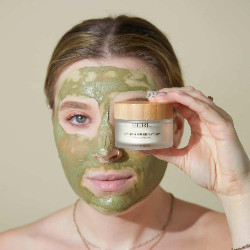 PERL French Green Clay Mask Refill for Skin Repair - Skincare Calming with Olive and Matcha - Gentle Sensitive Skin 3