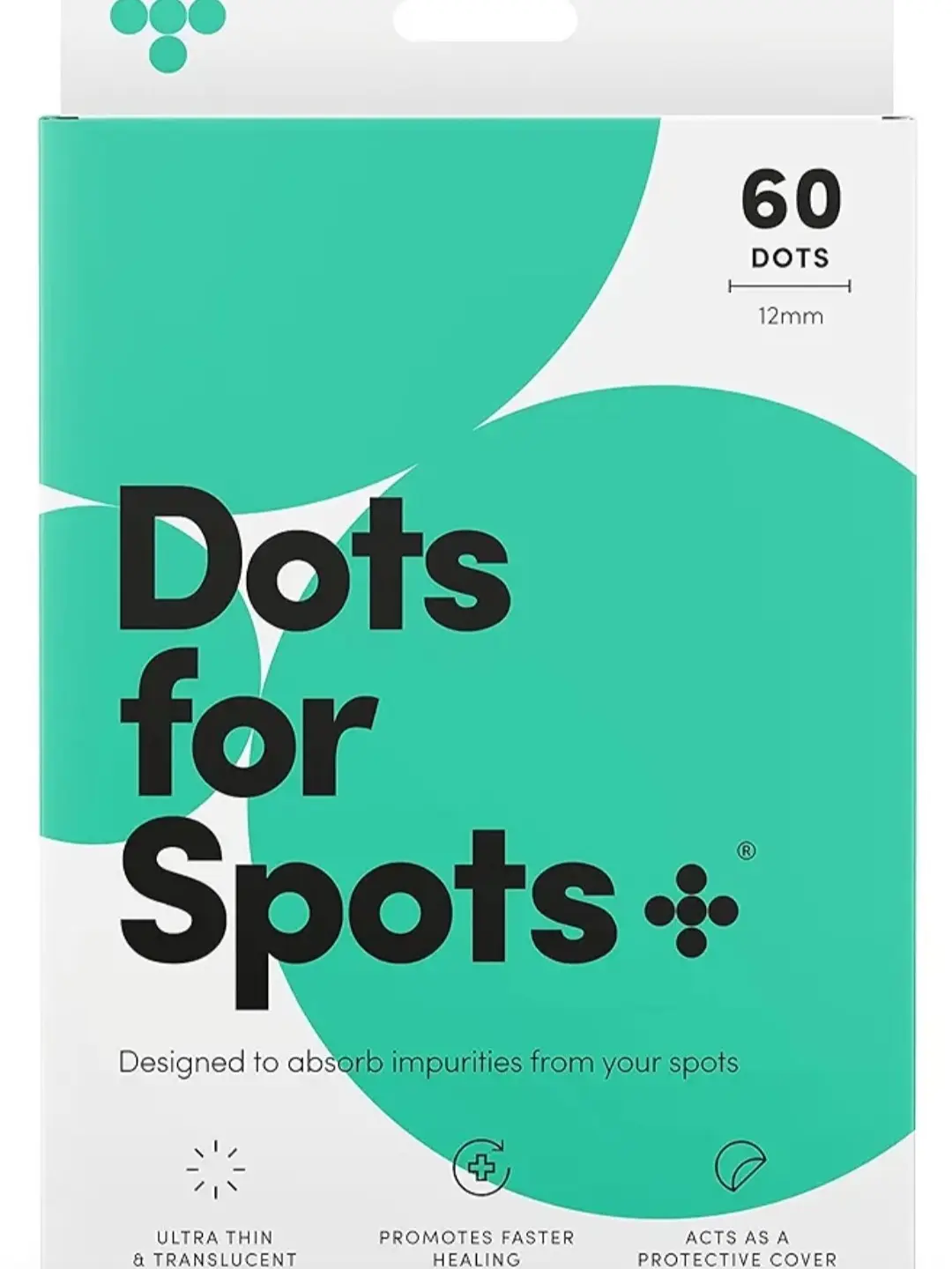 Dots for Spots Acne Patches - Pack of 60 Translucent Hydrocolloid Pimple Patch Spot Treatment Stickers for Face and Body - Skincare Skincare  Facial