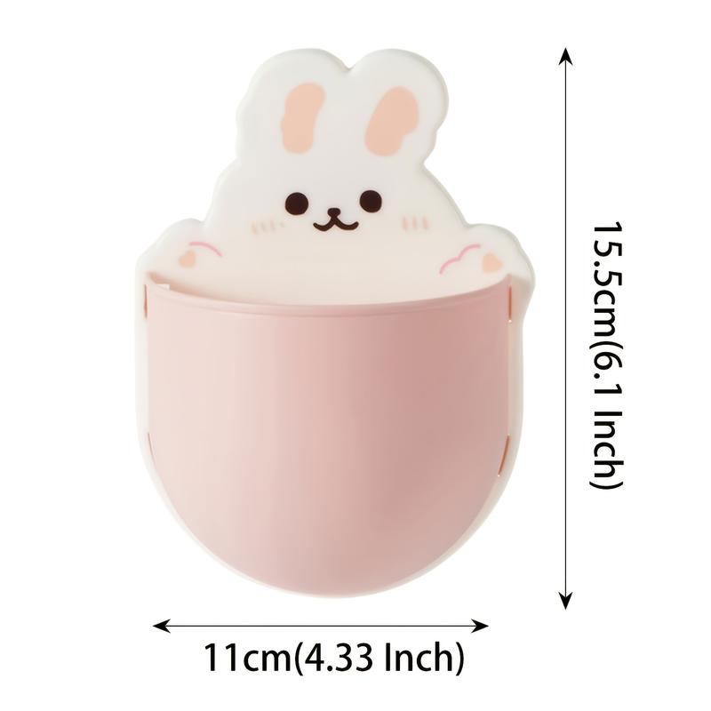 MOHAMM-Cartoon Self-adhesive Wall Mount Pen Pencil Holder, Markers Writing Storage, Desktop Organizer, Cute, 1 Pc-LY3 5