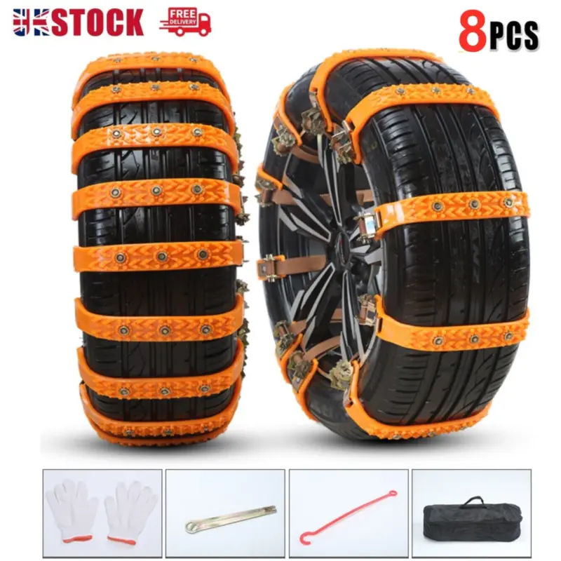 8X Snow Tire Chain for Car Truck SUV Anti-Skid Winter Emergency Muddy Driving 0