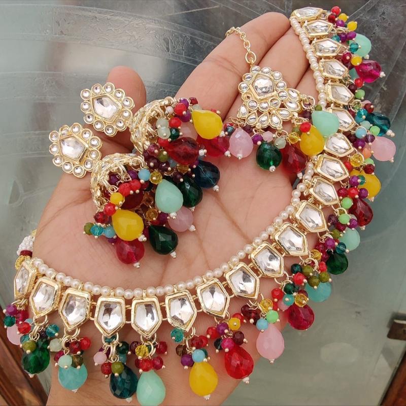 Meera Kundan Necklace Set - Elegant Jewellery for Women by Meera 6