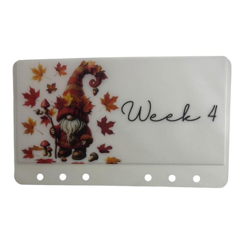 A6 Pack of 5 Gnome weeks Vellum Wallets 4