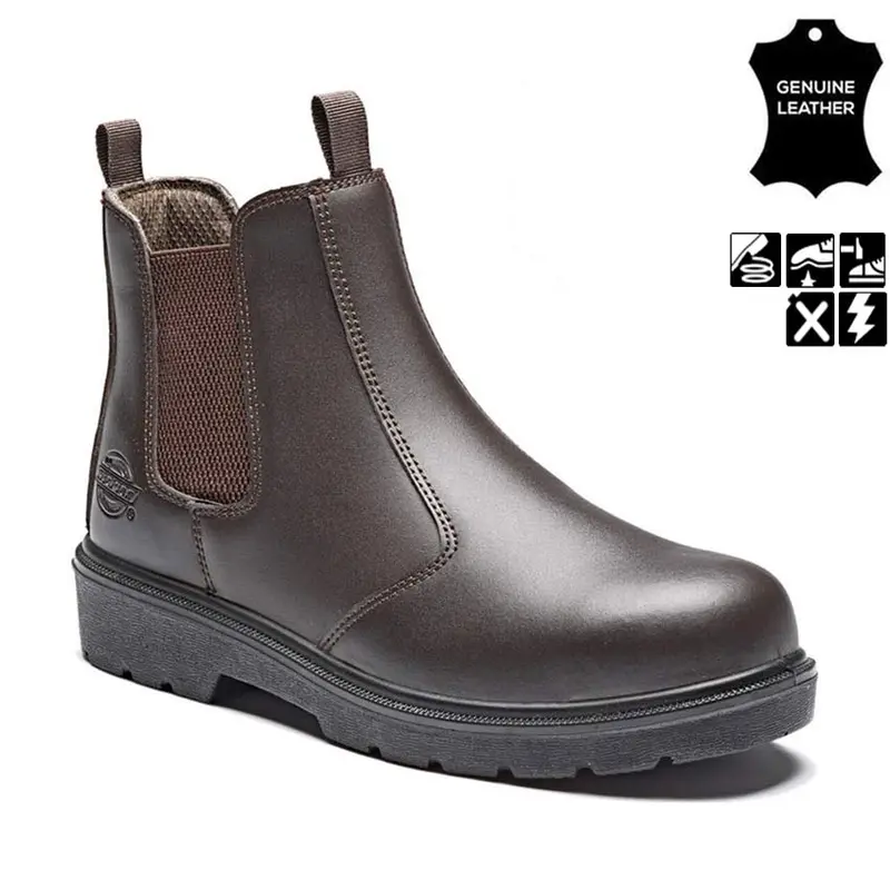 MENS LADIES DEALER CHELSEA STEEL TOE CAP SAFETY LEATHER BOOTS WORK SHOES SIZE 3