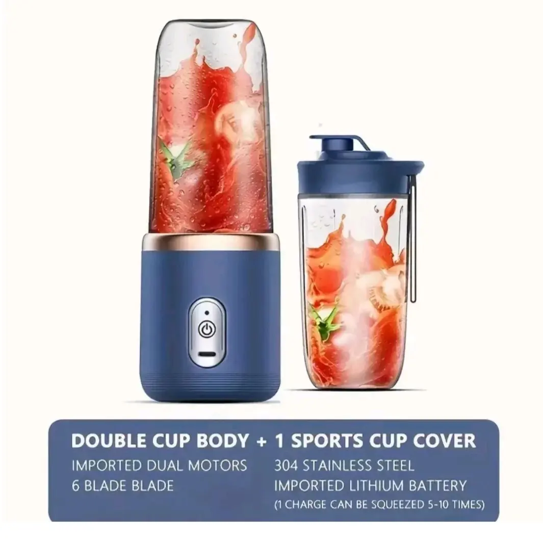 Electric Juice Maker Portable USB Mini Juicer Fruit Machine - 40W Powerful Motor, 400ml Capacity, BPA-free smoothie blender