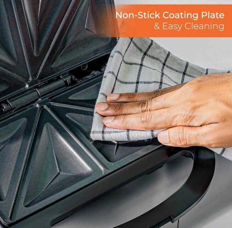 Product Introduction of Geepas 750W Toastie Maker 2 Slice Sandwich Toaster Machine Non-Stick Easy Clean 11
