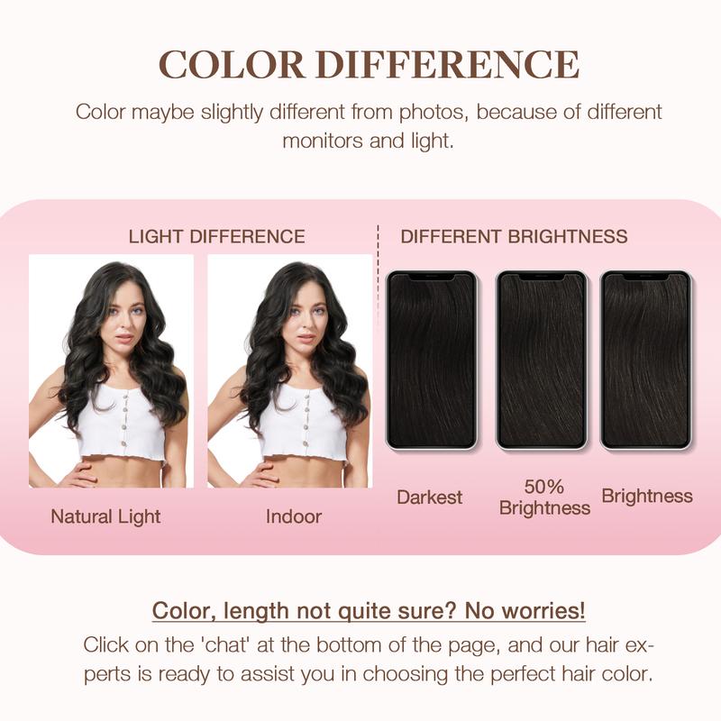 GOOGOO Hair Extensions Tape in Human Hair Natural Straight 4
