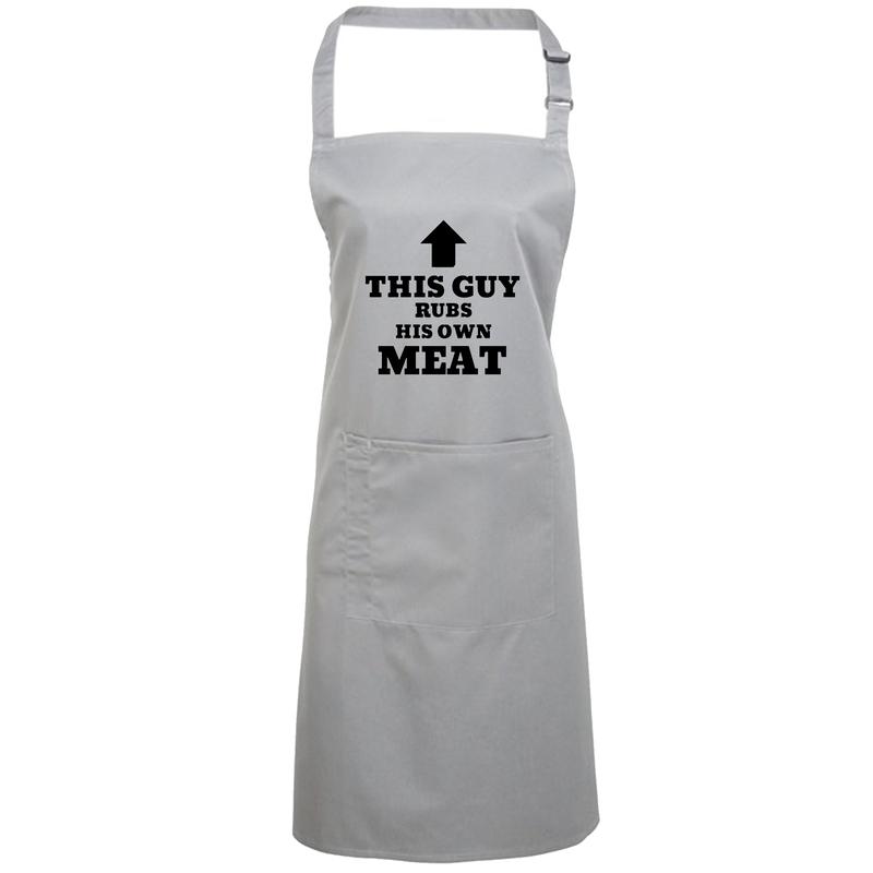 Gift Goat This Guy Rubs His Own Meat Kitchen BBQ Apron Adjustable Comfortable Gift, grilling, cooking 1